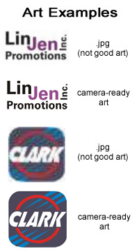 Examples of Good Camera Ready Art from LinJen Promotions